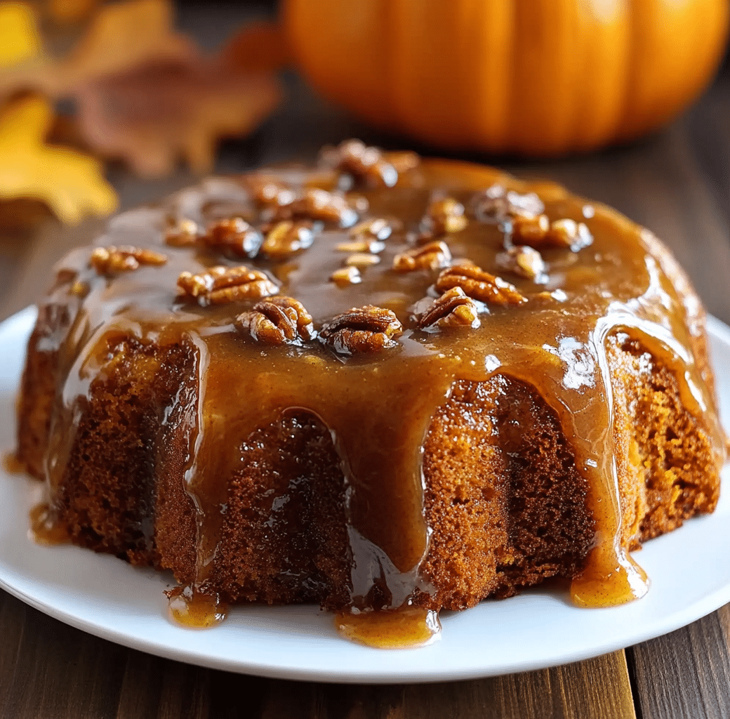 Pumpkin Honey Bun Cake Preparation