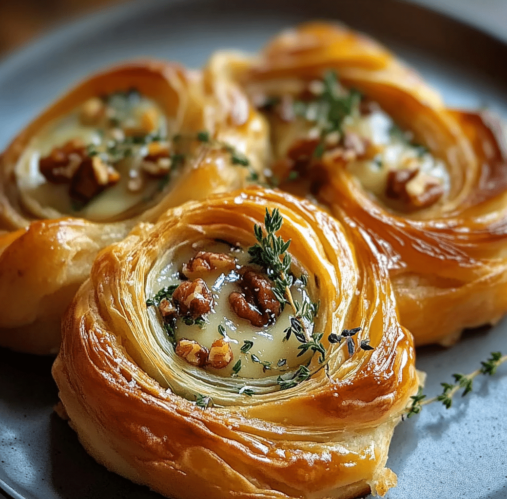 Blue Cheese Walnut Thyme Puff Pastry Twirls 5 Blue Cheese Walnut Thyme Puff Pastry Twirl
