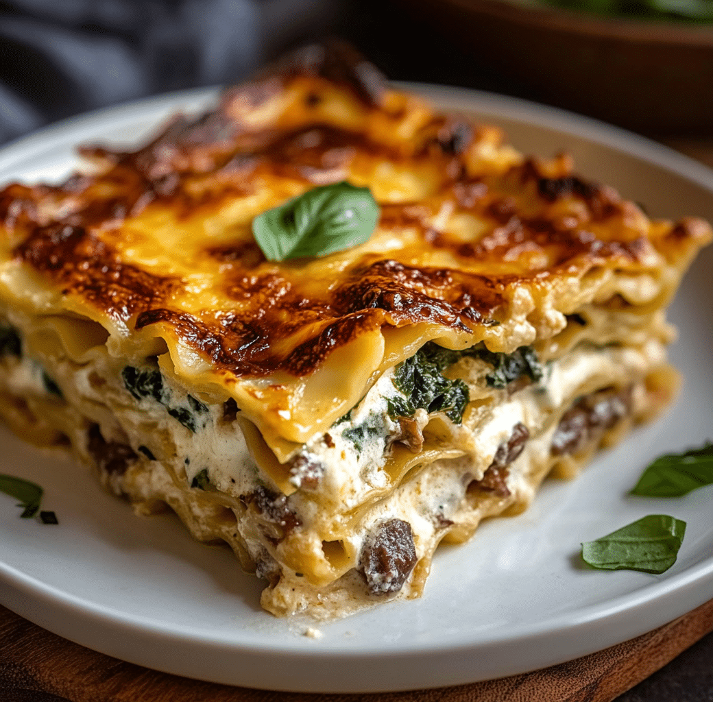 Delicious Mushroom and Spinach Lasagna Recipe 5 Recipe Introduction Image