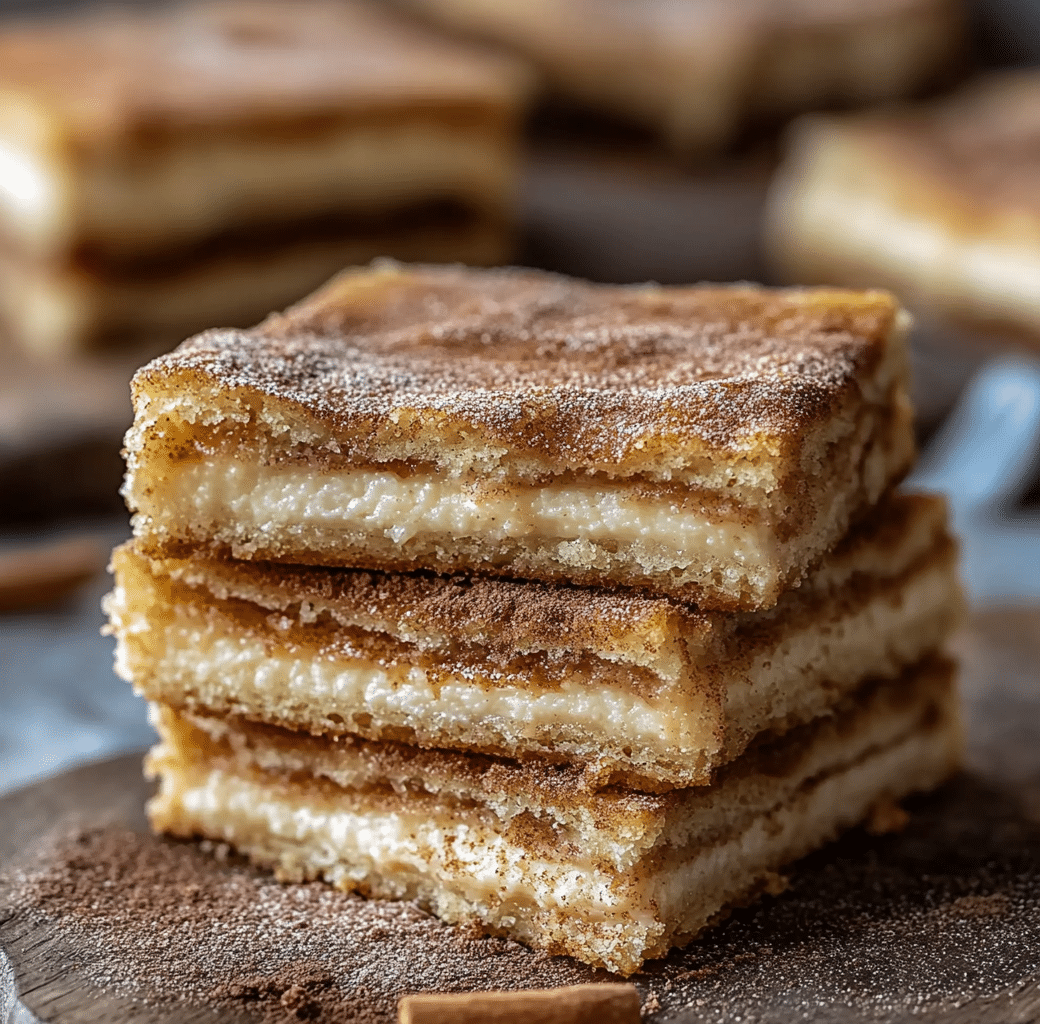 Delicious Cinnamon Churro Cheesecake Bars Recipe 5 Recipe Introduction Image
