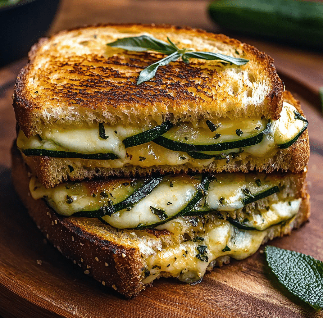Zucchini Grilled Cheese Preparation Image