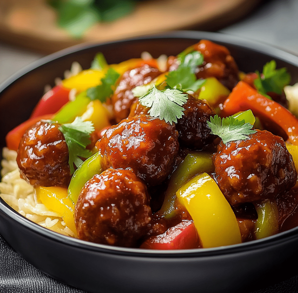 Irresistible Sweet and Sour Meatballs Recipe 5 Recipe Introduction Image