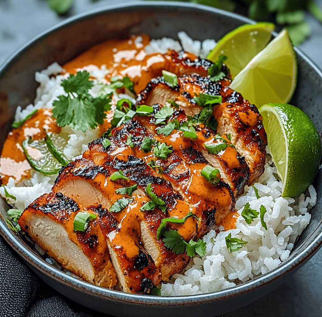 Sweet Chili Chicken Bowl with Coconut Lime Drizzle 5 Recipe Introduction Image