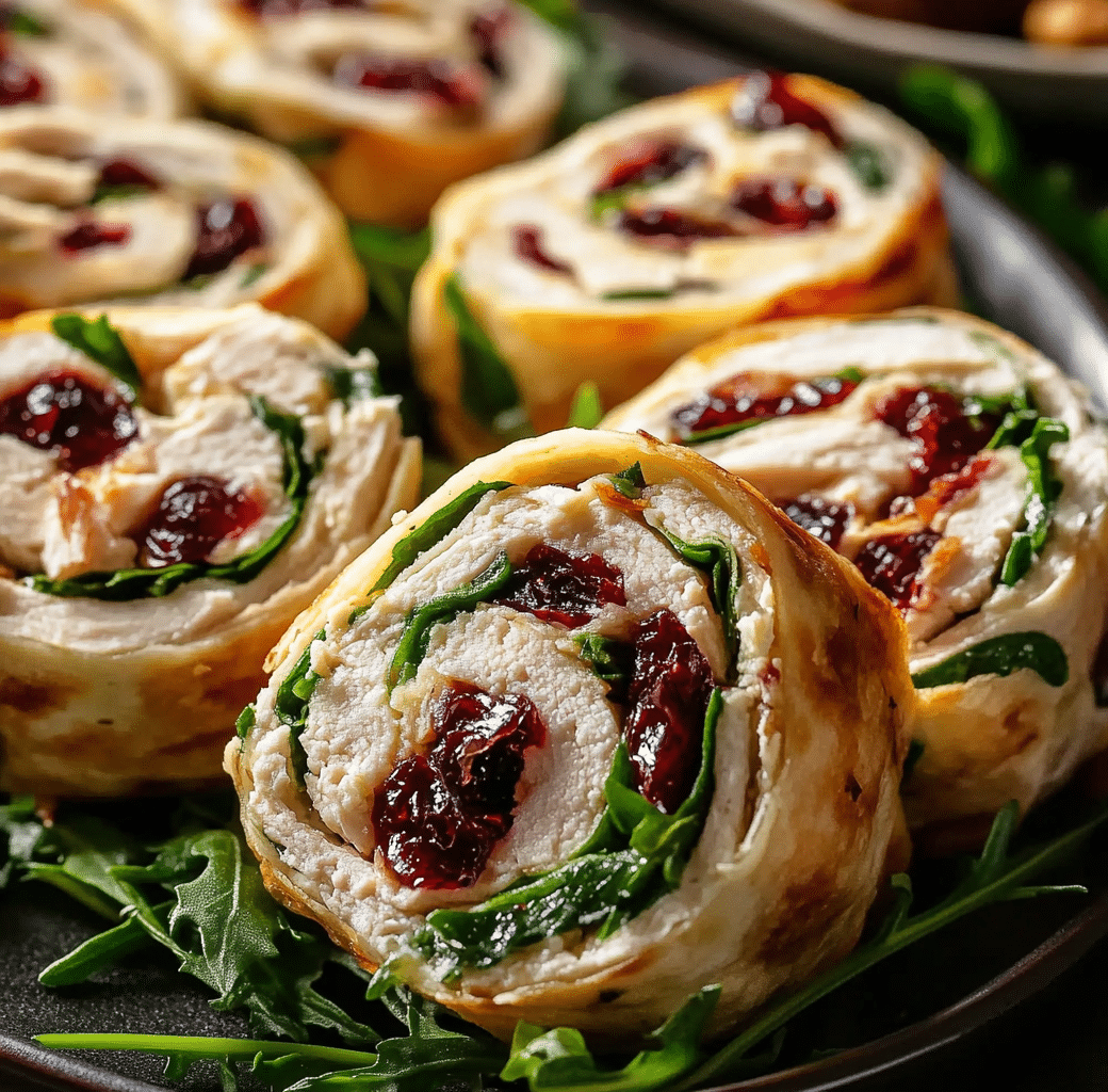 Delicious Turkey Cranberry Pinwheels Recipe 6 Cooking Process