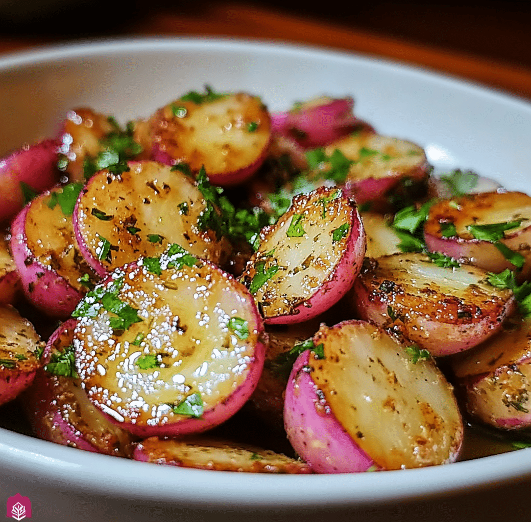 Garlic Herb Roasted Radishes: A Flavorful Side Dish 6 Cooking Process of Garlic Herb Roasted Radishes