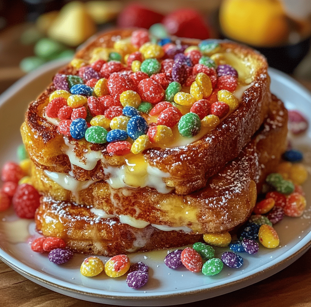 Delicious Fruity Pebbles French Toast Recipe 6 Cooking Process