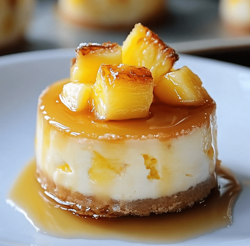 Delicious Mini Pineapple Upside-Down Cheesecakes 6 Cooking Process