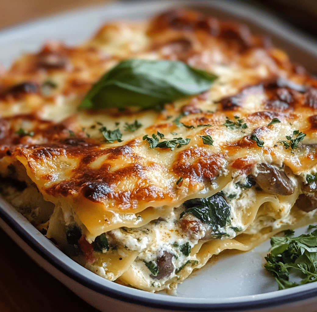 Delicious Mushroom and Spinach Lasagna Recipe 6 Cooking Process