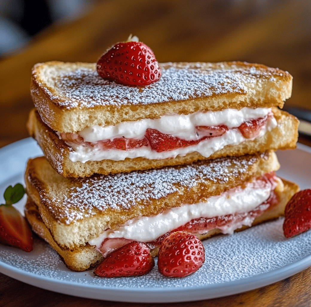 Decadent Fried Strawberry Cheesecake Sandwiches 6 Cooking Process