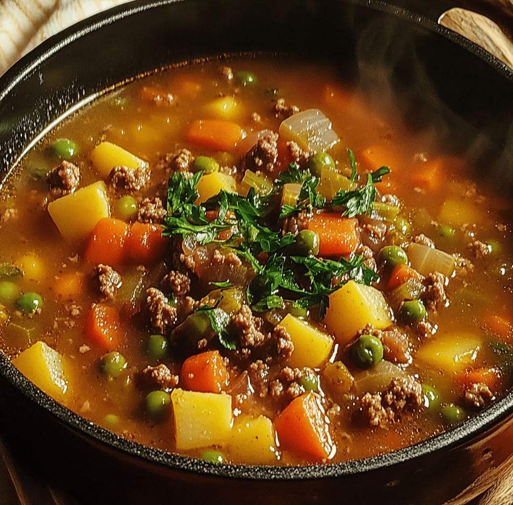 Best Ever Easy Vegetable Beef Soup Recipe 6 Cooking Process