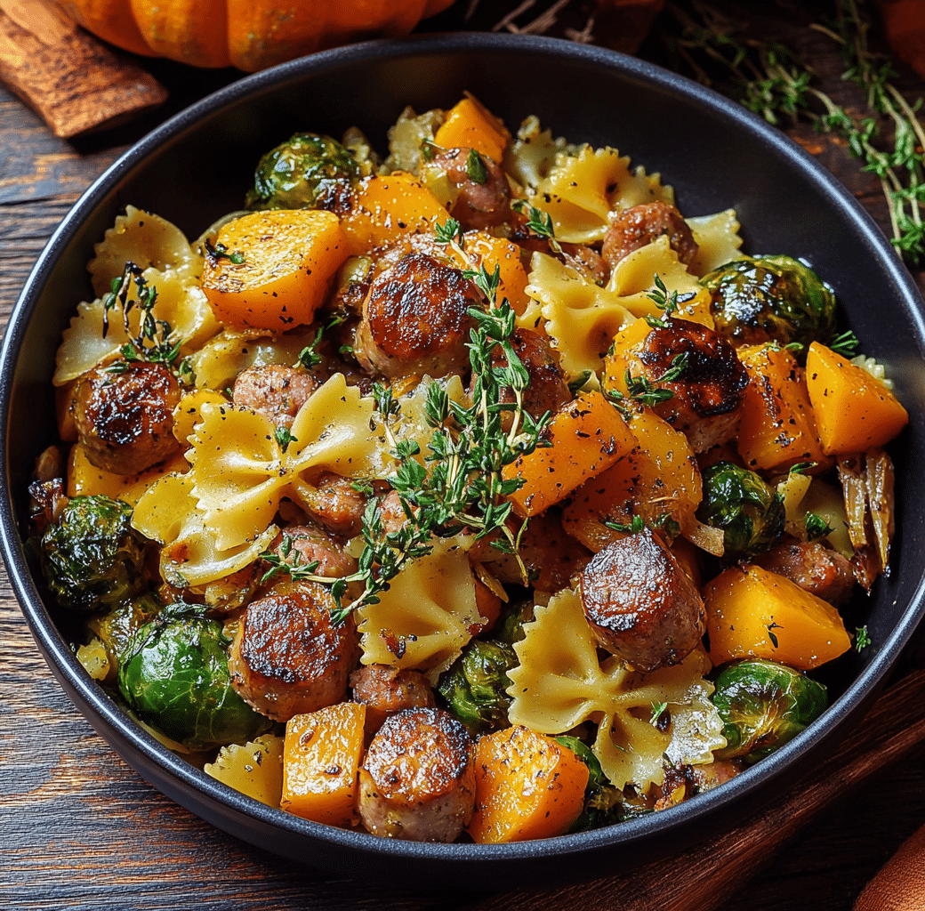 Cozy Autumn Dinner: Sausage, Pasta & Butternut Squash 6 Cooking Process