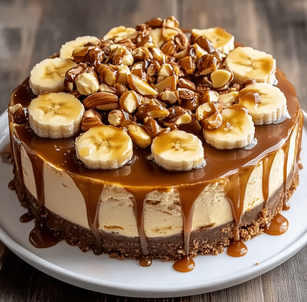 Delicious Banana Caramel Nut Cheesecake Recipe 6 Cooking Process