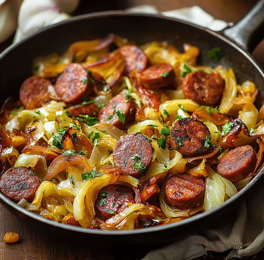 Easy Cabbage and Kielbasa Skillet: Comfort in 30 Minutes 5 Recipe Introduction Image