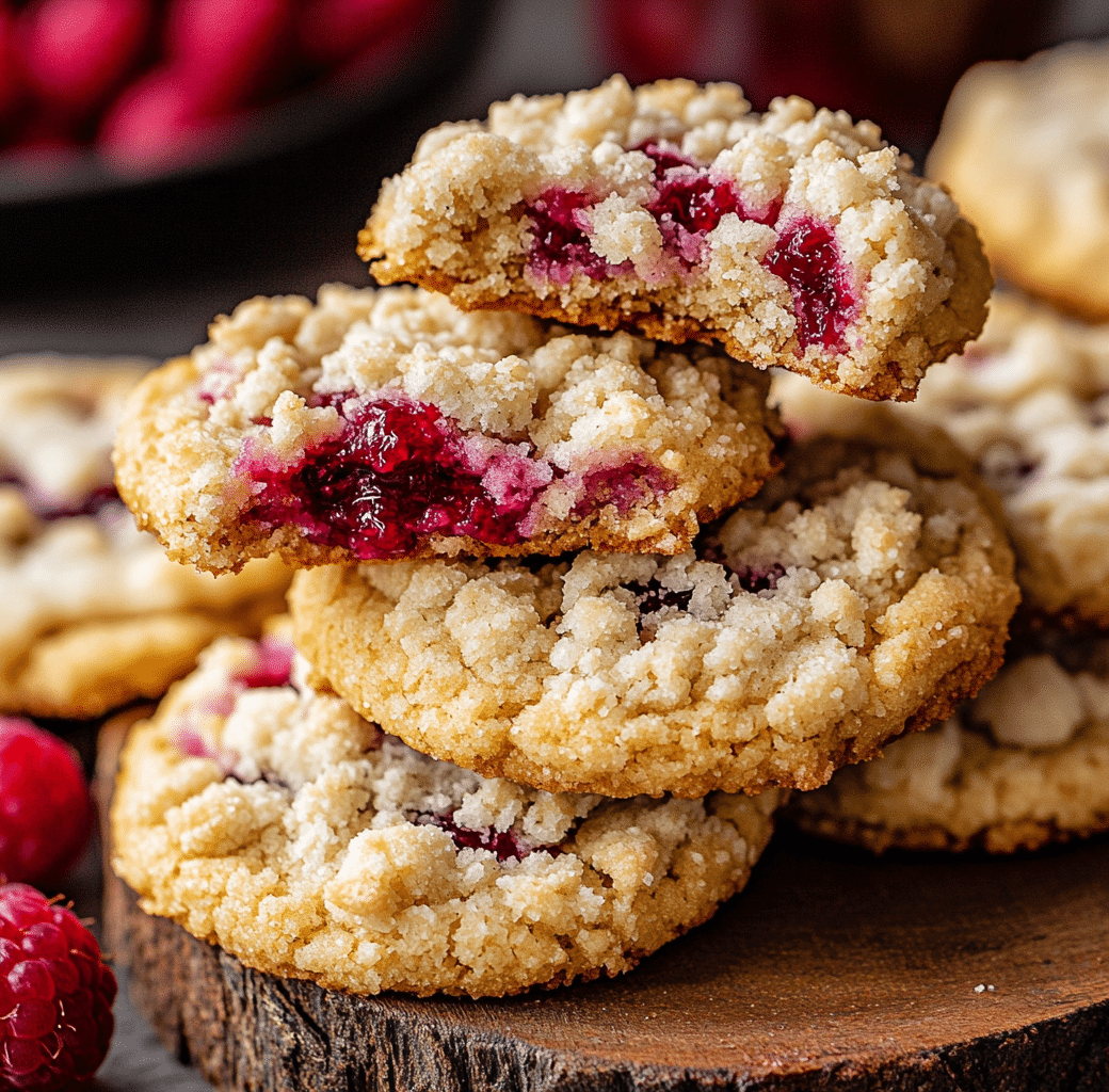 Delicious Copycat Costco Raspberry Crumble Cookies 5 Recipe Introduction Image