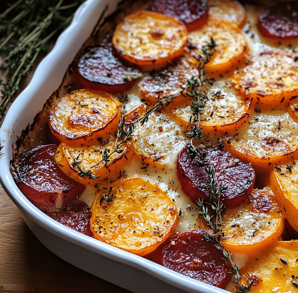 Cooking Process of Root Vegetable Gratin