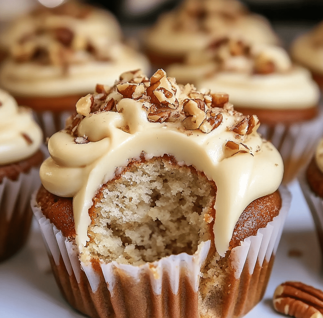 Banana Cinnamon Pecan Cupcakes Preparation Image