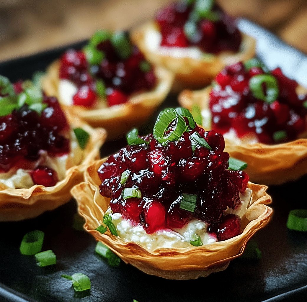 Cranberry Jalapeño Dip Tarts Preparation Image