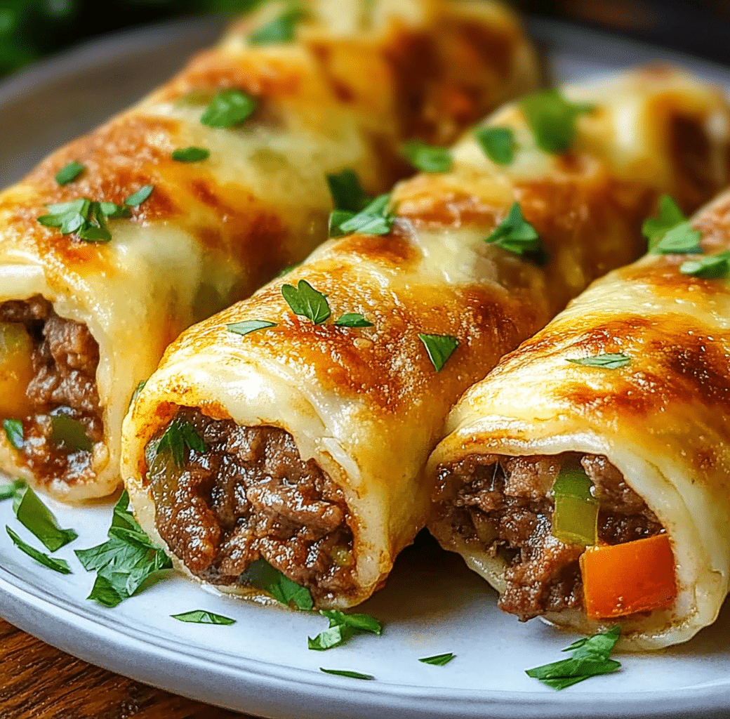 Keto Philly Cheesesteak Roll-Ups Preparation