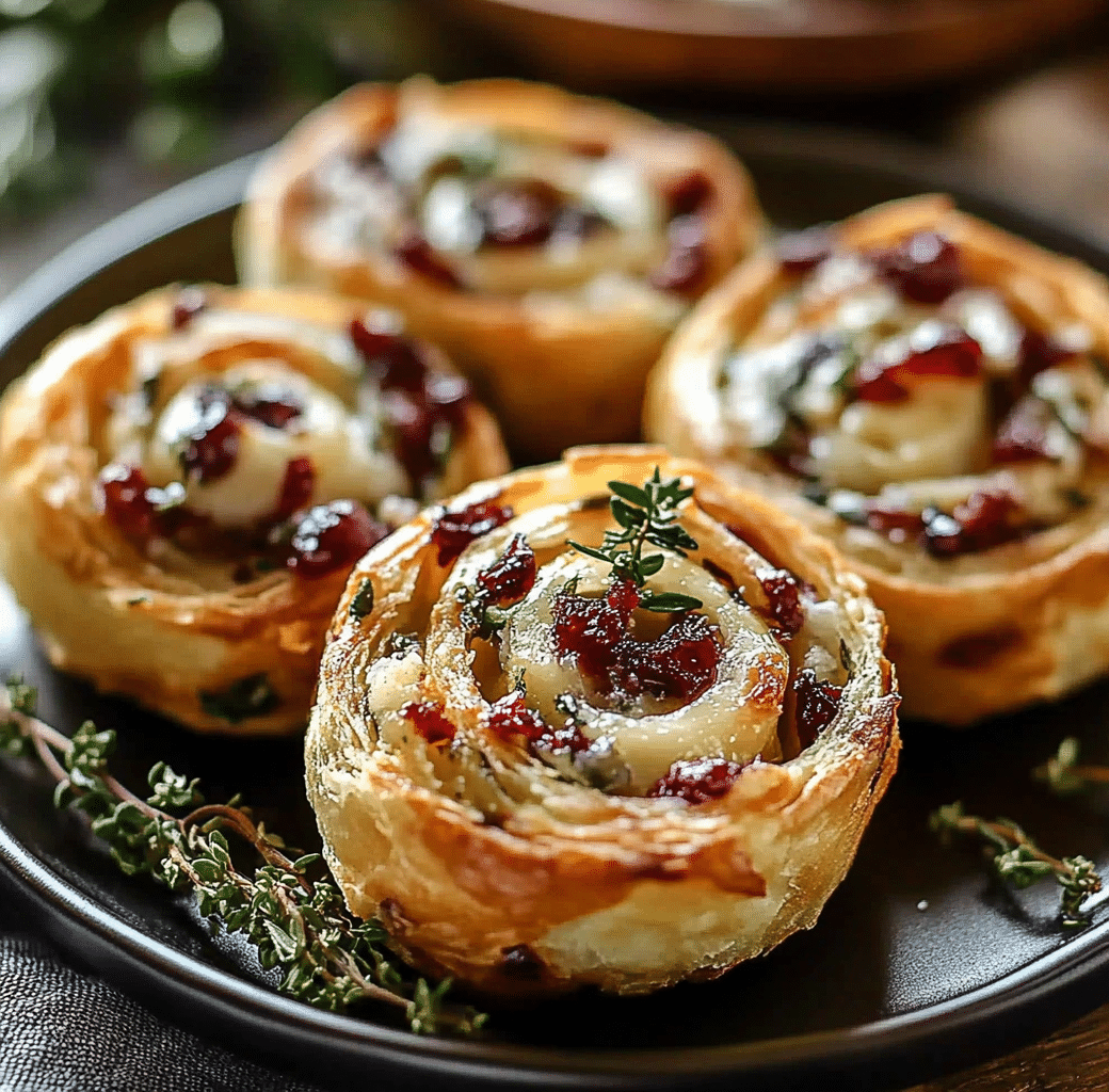 Cranberry Cream Cheese Pinwheels