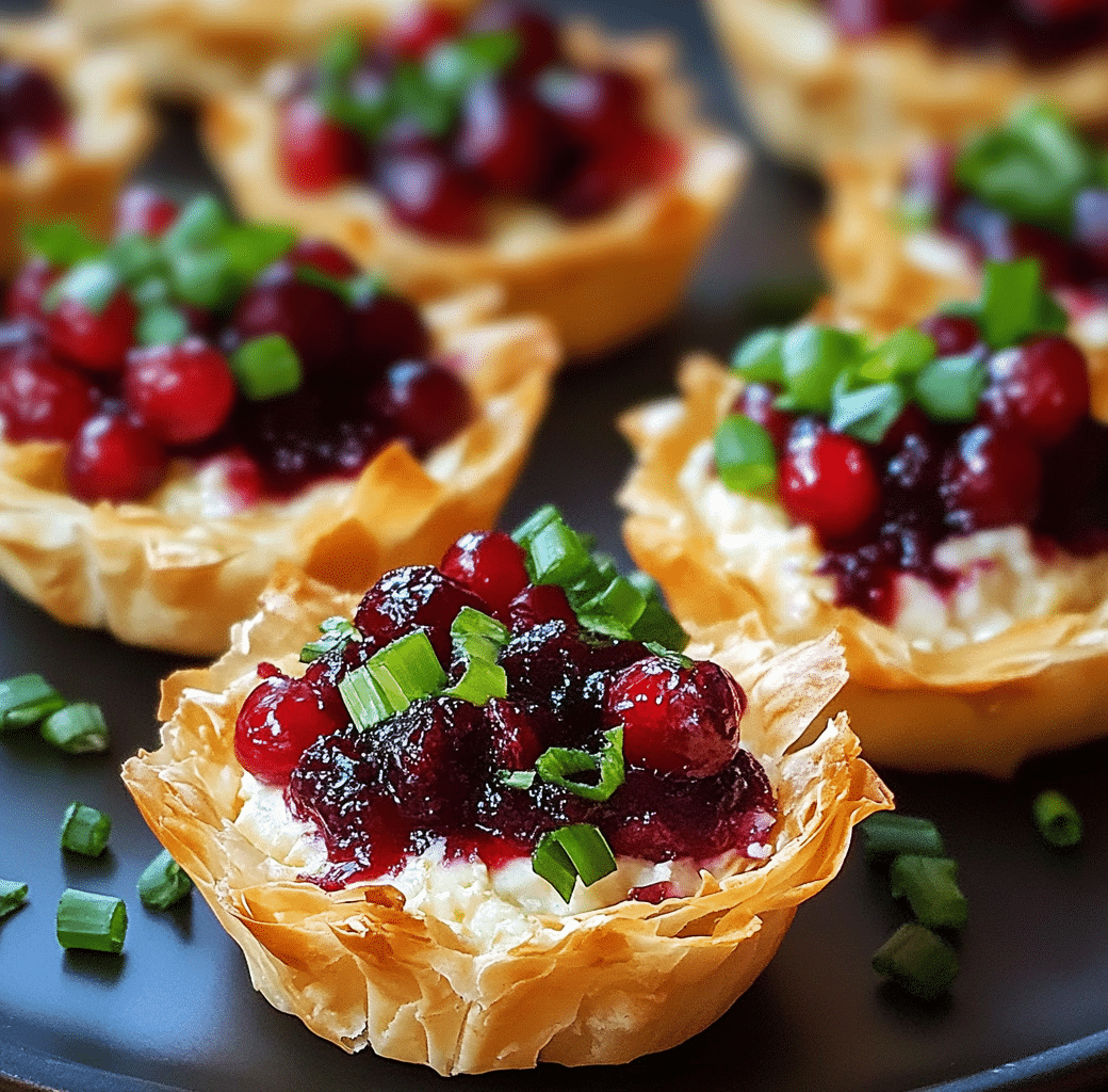 Cooking Process of Cranberry Jalapeño Dip Tarts