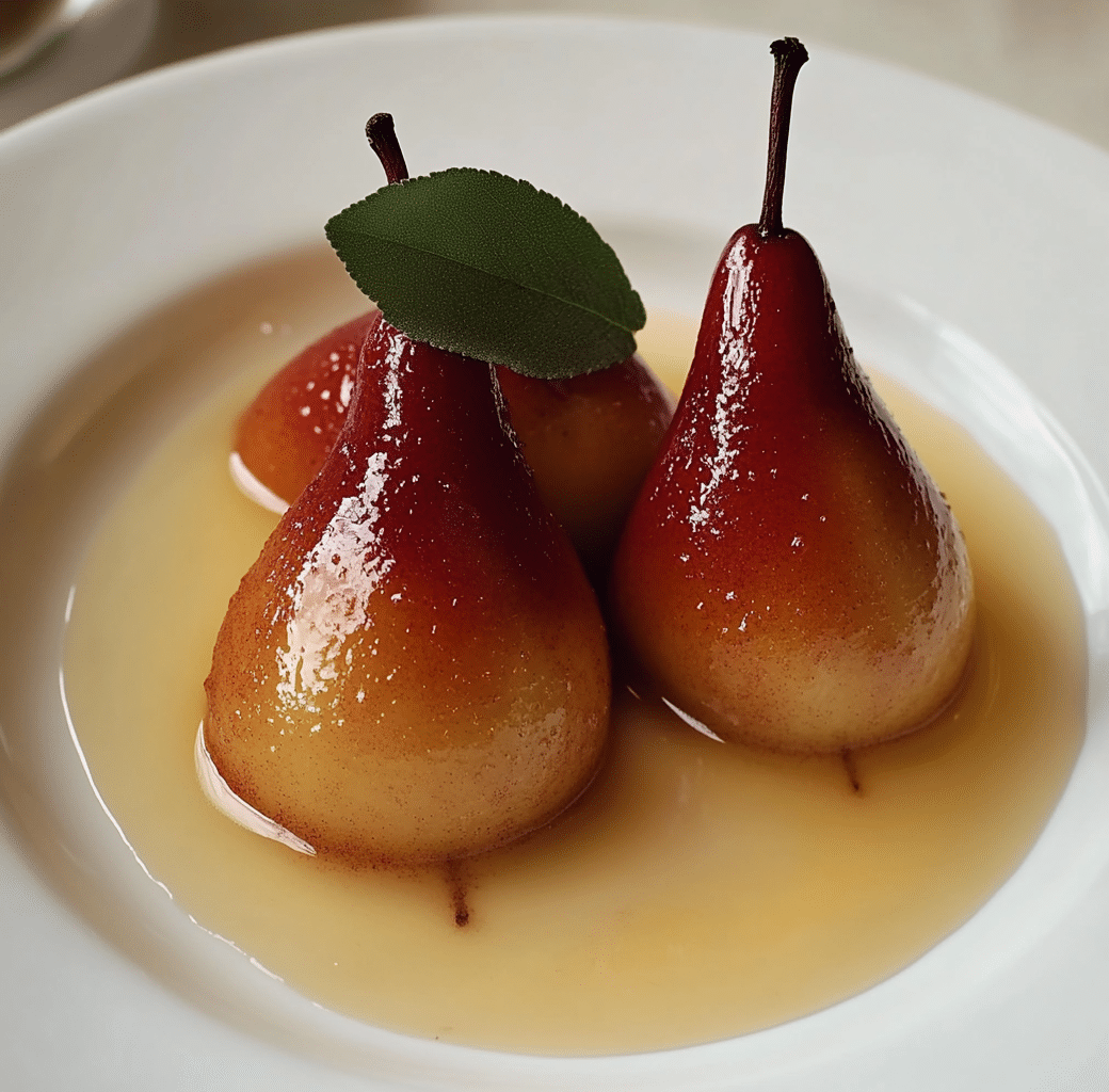Elegant Poached Pears: A Sophisticated Dessert 5 Recipe Introduction Image