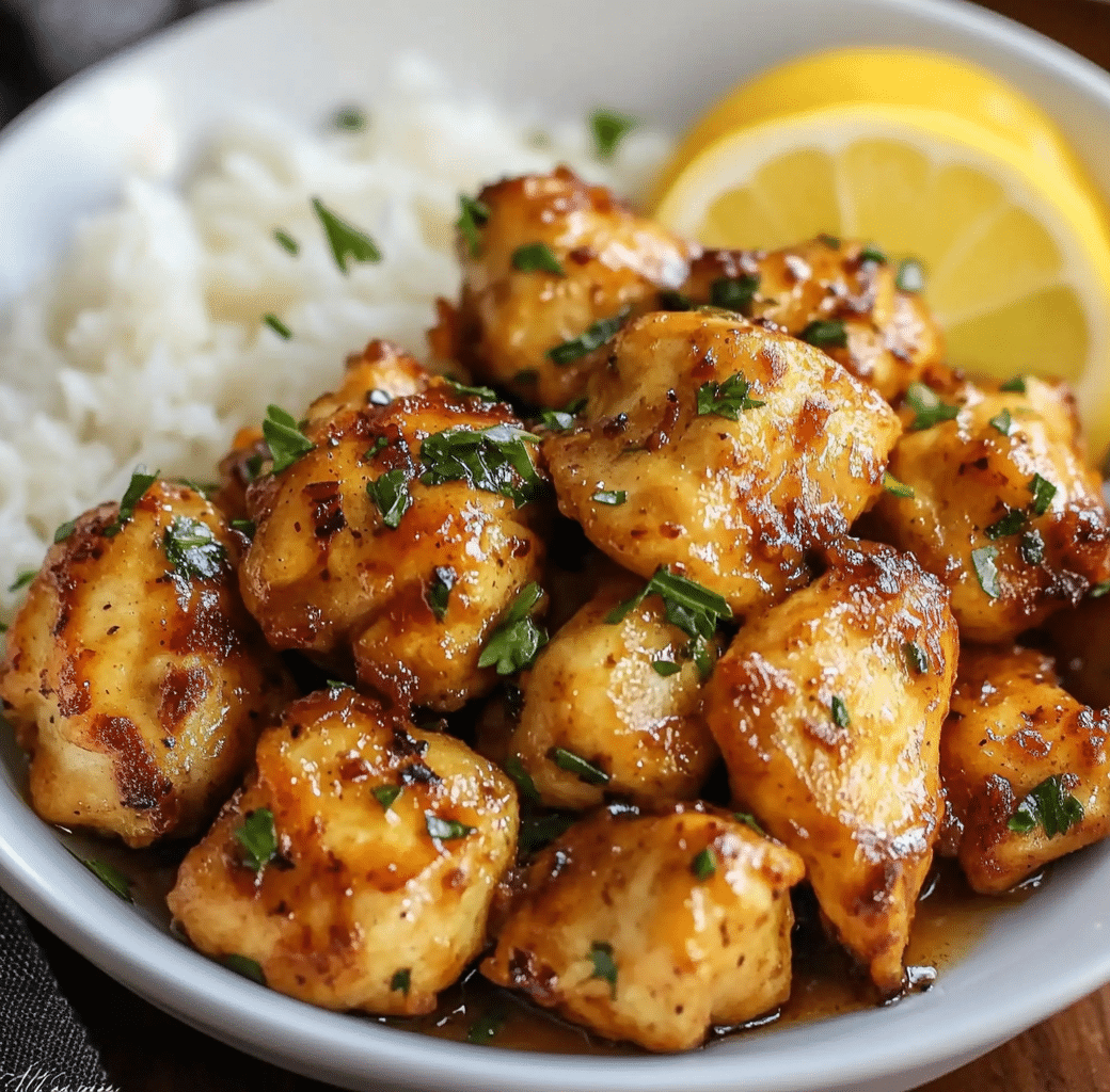 Zesty Lemon Garlic Chicken Bites Recipe 5 Recipe Introduction Image