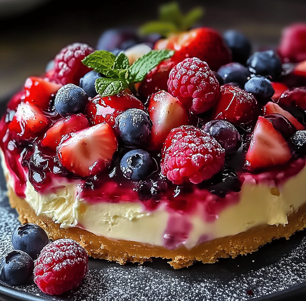 Berry Cheesecake Preparation Image
