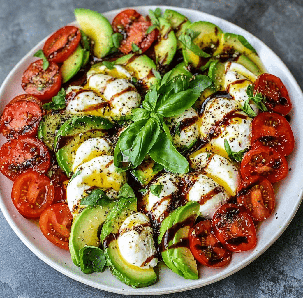 Cheesy Avocado Caprese Platter