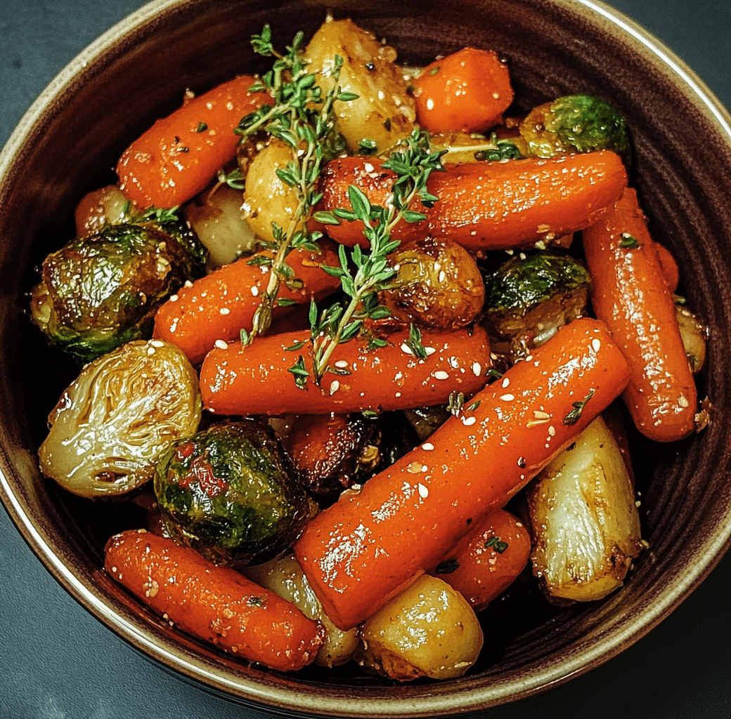 Delicious Slow-Cooker Maple Glazed Carrots & Brussels Sprouts 5 Recipe Introduction Image