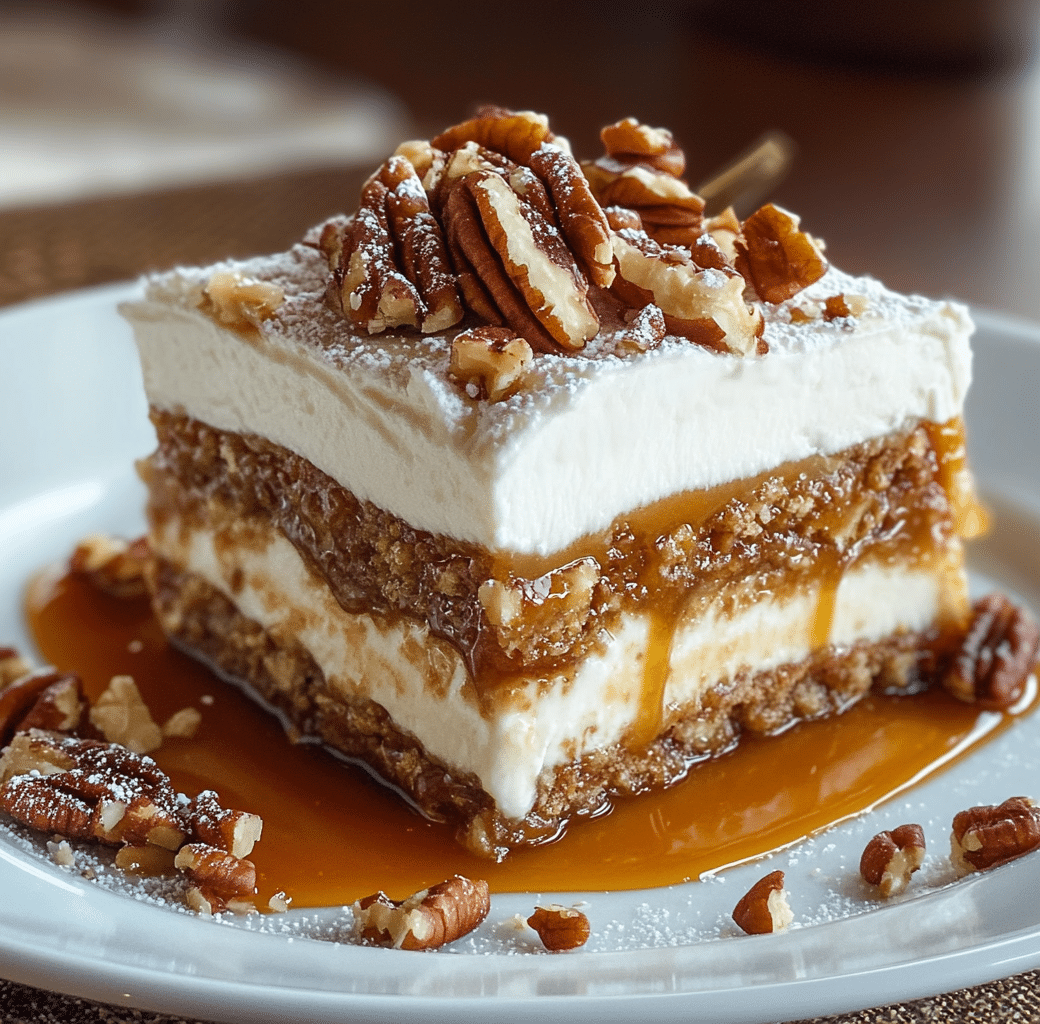 Delightful Caramel Pecan Lasagna Squares Recipe 6 Cooking Process
