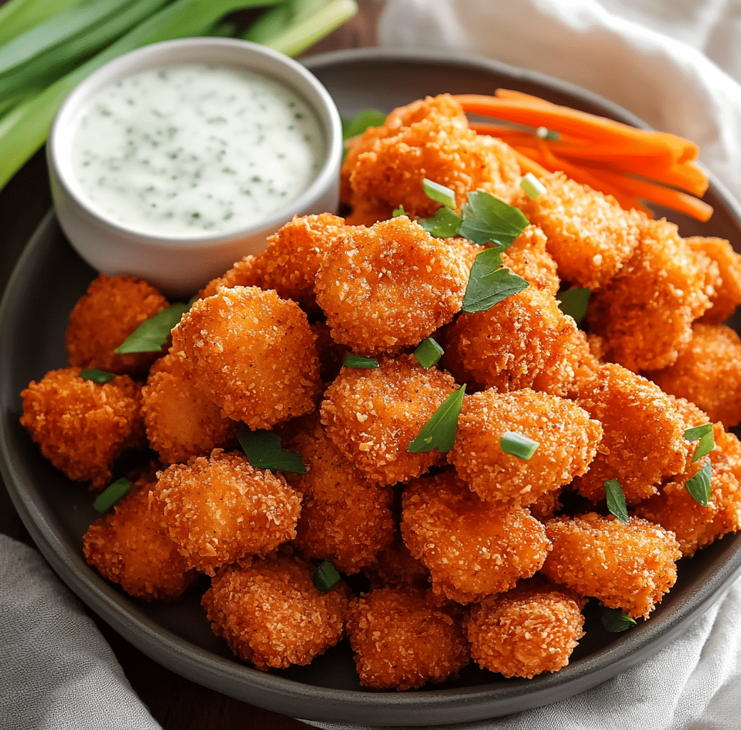 Crispy Buffalo Air Fryer Chicken Nuggets Recipe 6 Cooking Process