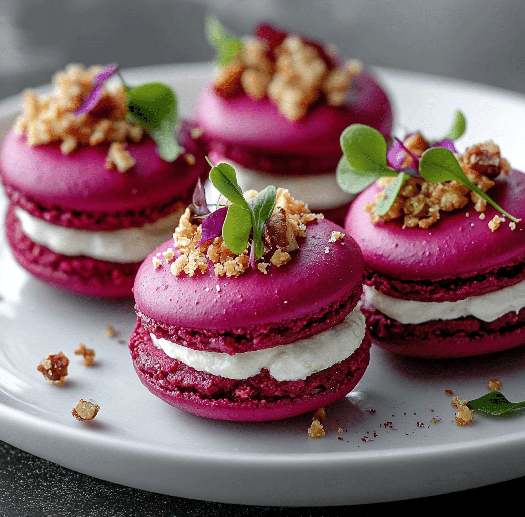 Savory Beet Macarons with Goat Cheese Filling 6 Cooking Process