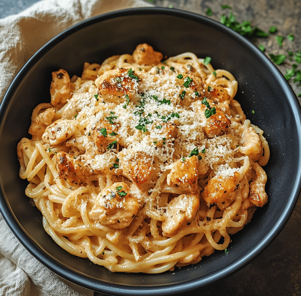 Crockpot Garlic Parmesan Chicken Pasta Delight 5 Crockpot Garlic Parmesan Chicken Pasta Introduction Image