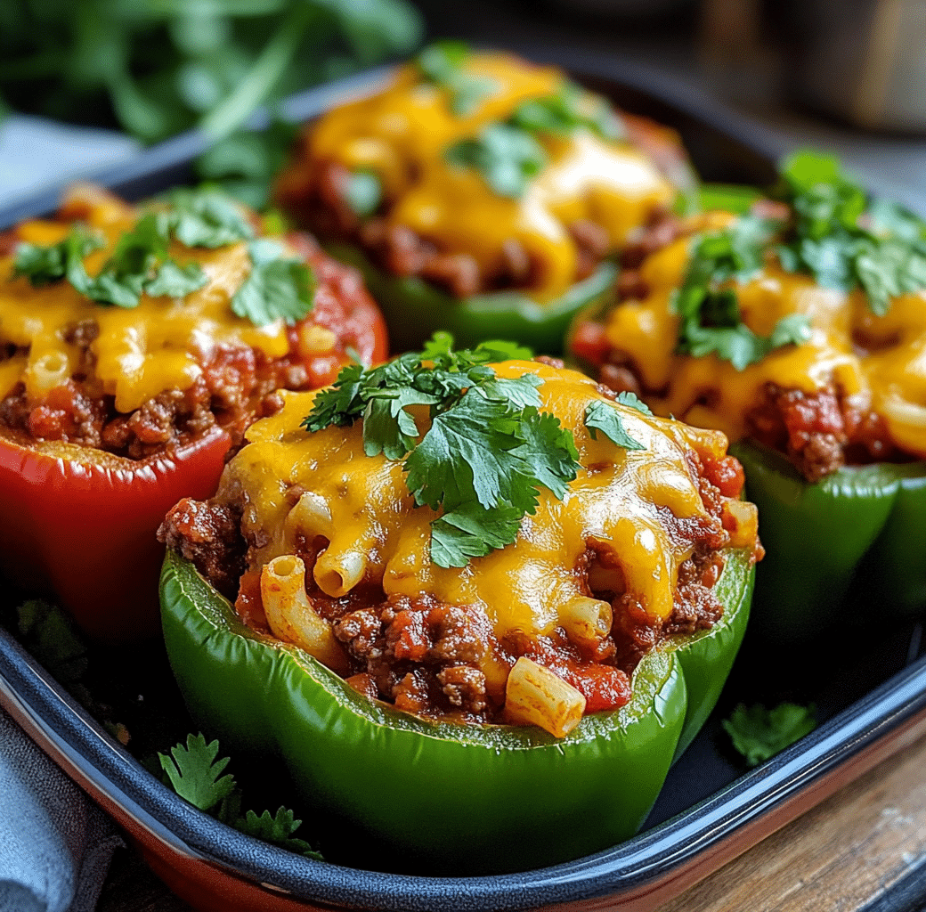 Baked Chili Mac Stuffed Peppers: A Hearty Delight 5 Baked Chili Mac Stuffed Peppers