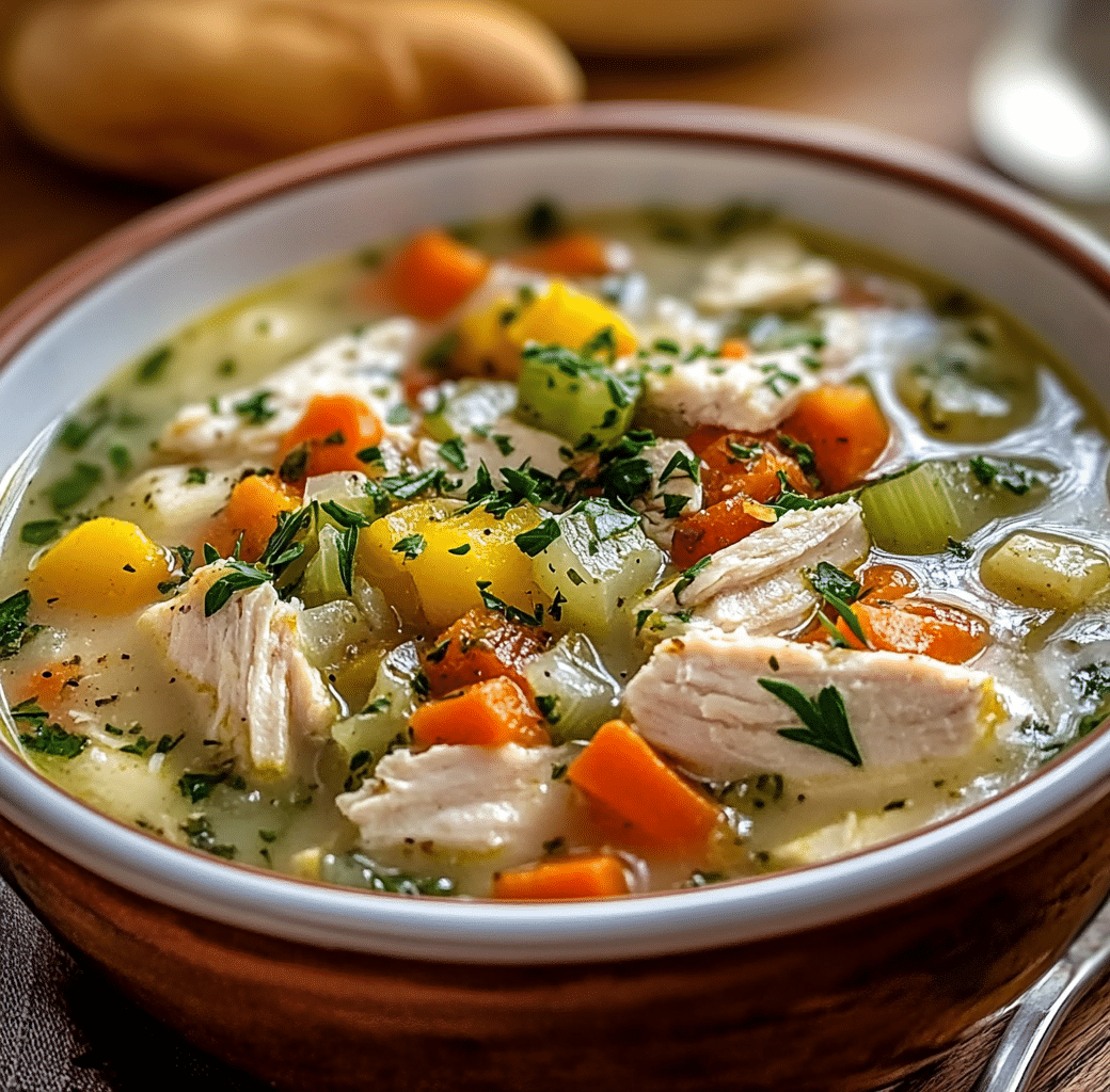Ranch Chicken Veggie Soup Cooking Process