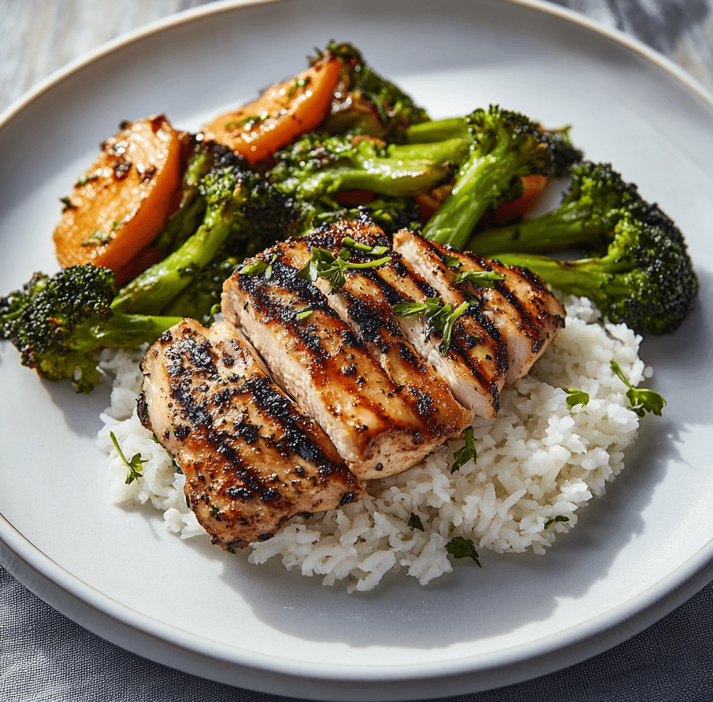 Cooking Process for Grilled Chicken with Jasmine Rice