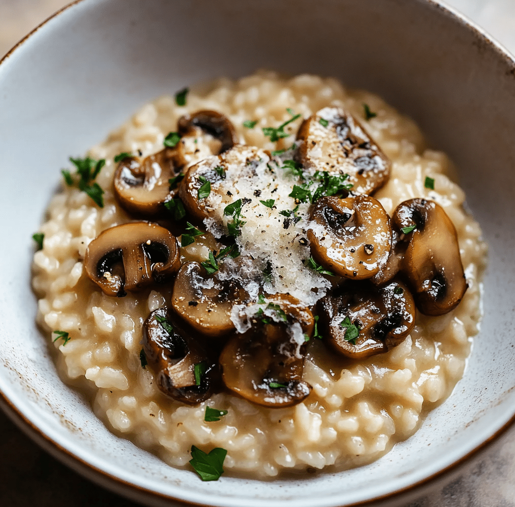 Delicious Mushroom Risotto Recipe for Cozy Dinners 6 Cooking Process