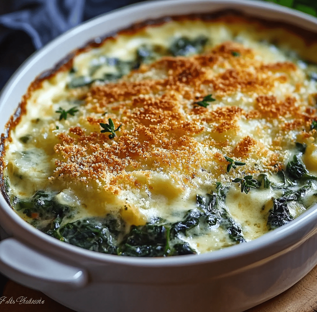Trisha Yearwood’s Creamy Spinach Casserole Recipe 6 Cooking Process