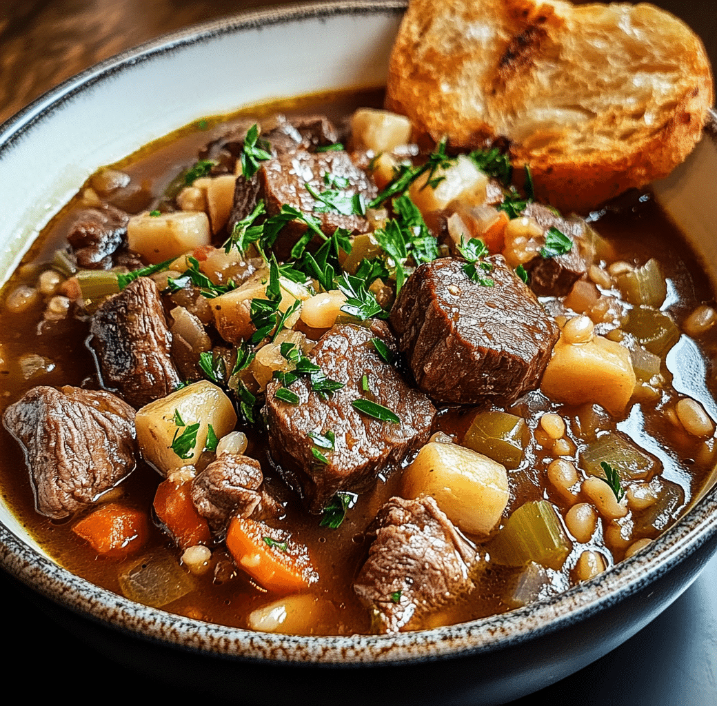 Hearty Guinness Beef Barley Stew Recipe 6 Cooking Process