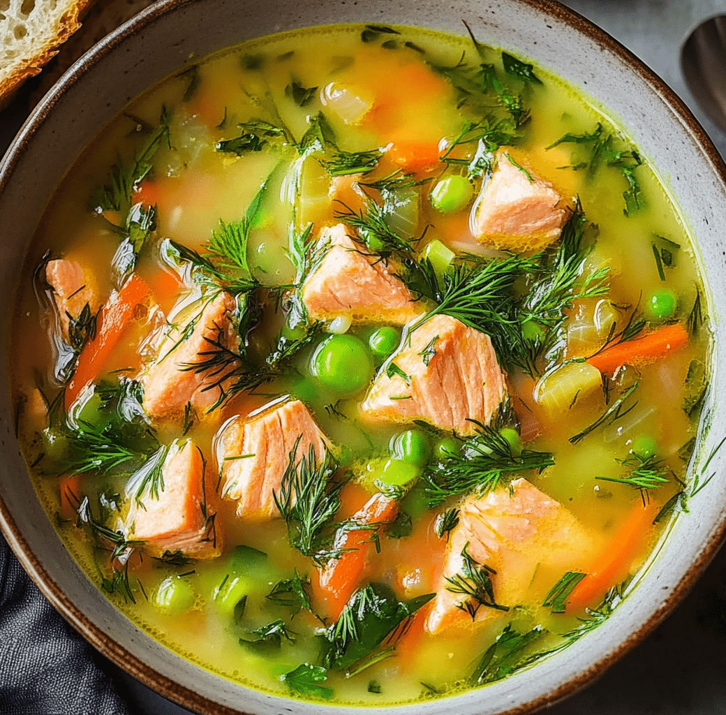 Salmon Soup Cooking Process