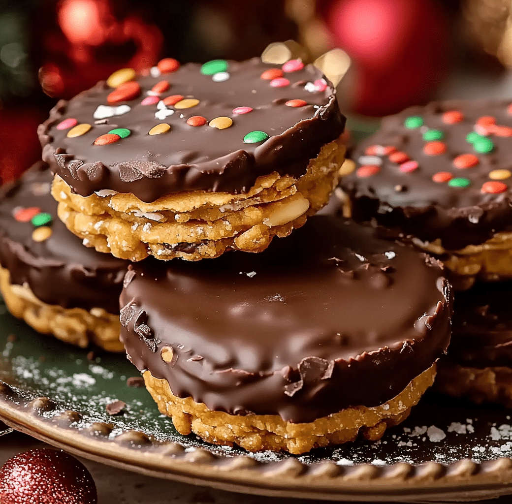 Delicious Festive Reese Cup Ritz Cracker Cookies 6 Baked Cookies Process