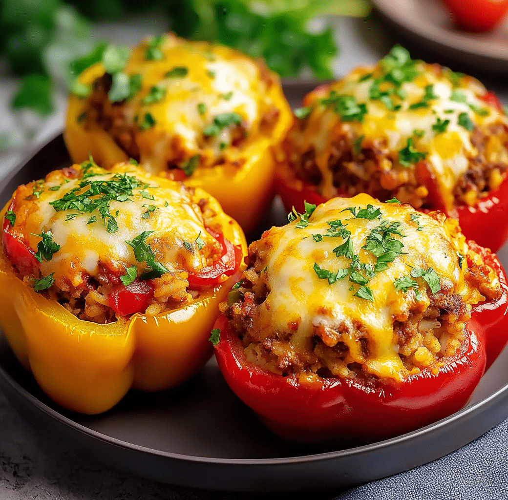 Delicious Stuffed Peppers With Ground Beef Recipe 6 Cooking Process