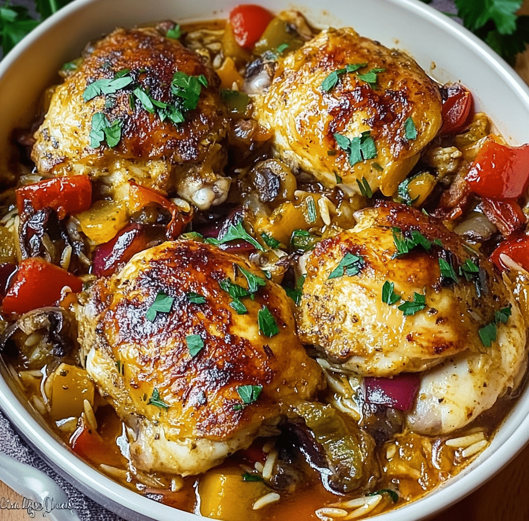 Quick Mediterranean Chicken Casserole Delight 6 Cooking Process