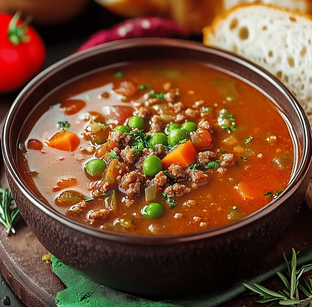 Classic Ground Beef Soup: Hearty Comfort in a Bowl 6 Cooking Process