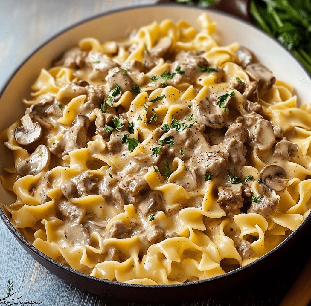 Quick and Easy One Pot Beef Stroganoff Recipe 6 One Pot Beef Stroganoff Cooking Process
