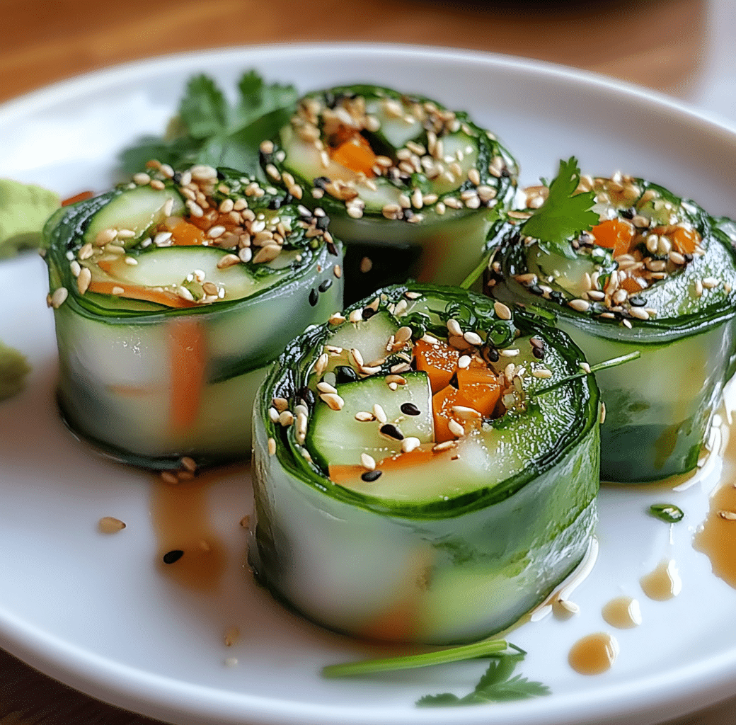 Delicious Light Cucumber Avocado Rolls Recipe 6 Cooking Process
