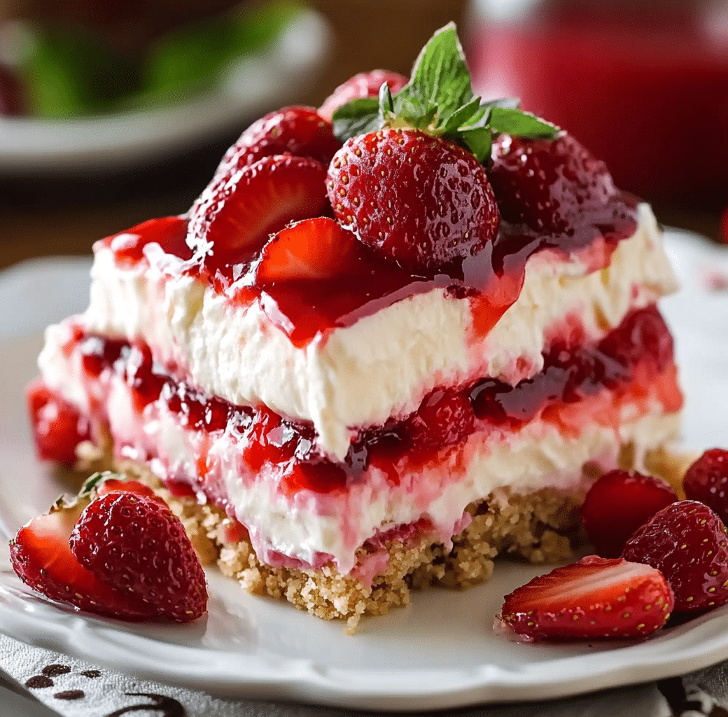 No-Bake Strawberry Cheesecake Lasagna Delight 5 No-Bake Strawberry Cheesecake Lasagna Introduction Image