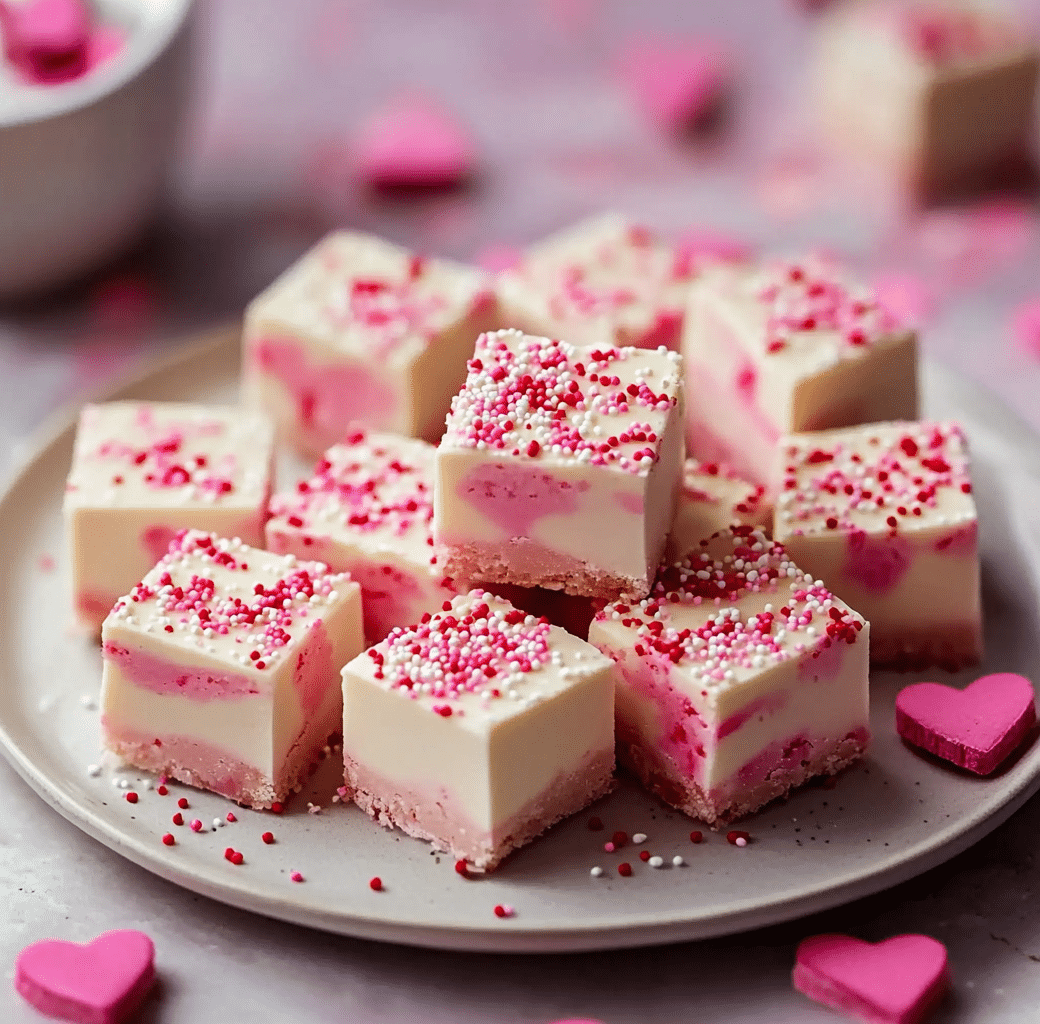 Sweet Valentine’s Day Sugar Cookie Fudge Recipe 6 Cooking Process