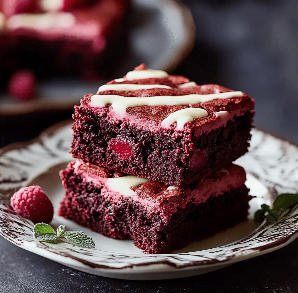 Fudgy Red Velvet Brownies Cooking Process