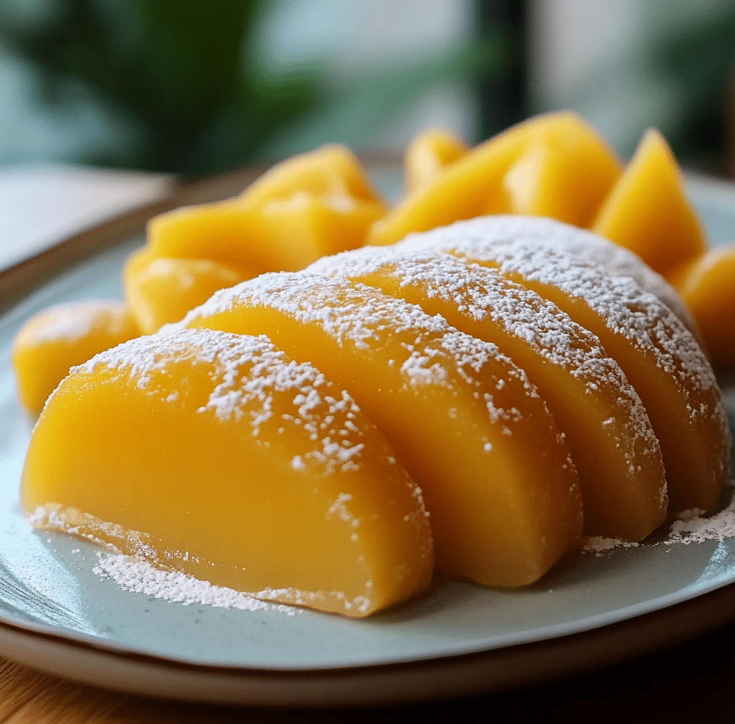 Mango Mochi Cooking Process